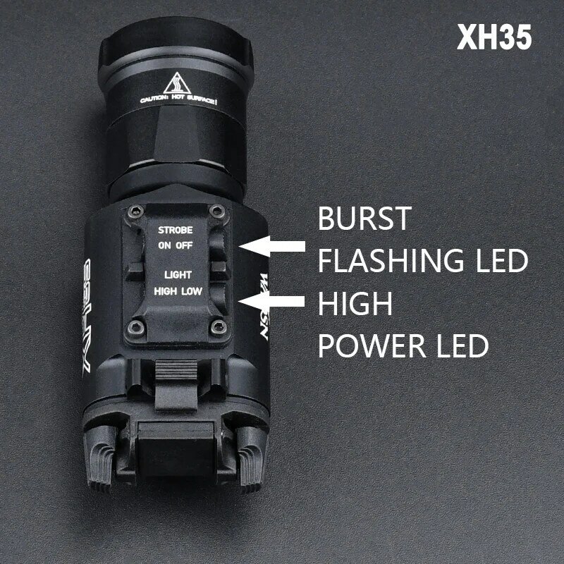 Surefir taktis X300 X300U Ultra X300V XH35, Pistol logam strobo lampu LED pas 20mm rel Airsoft senter berburu gantung