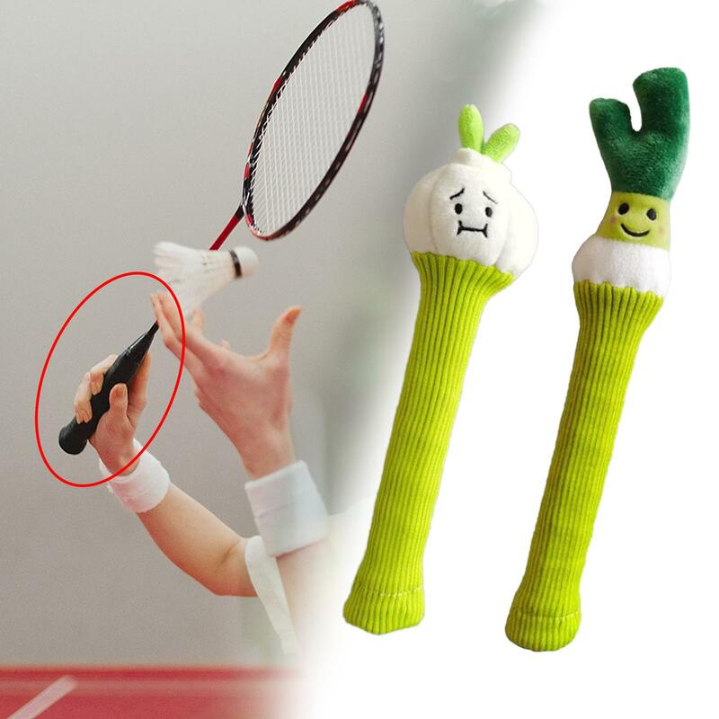 Badminton Racket Handle Cover Plush Doll Racket Grip Anti Slip Knitting Sweat Absorption Badminton Overgrip for Women Men
