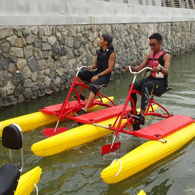 Cuadro de fábrica de bicicleta de agua flotante, pedal de bicicleta hidráulica, plátano