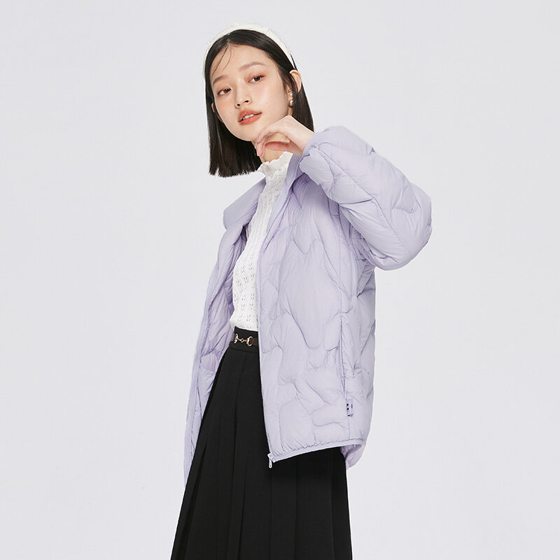 Sesir-방수 및 내유성 스탠드 칼라 다운 재킷 여성용, 가볍고 따뜻한 2022 겨울 신제품