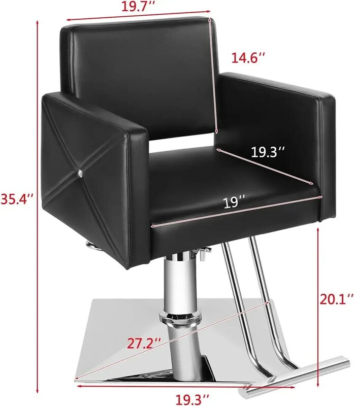 Krzesło do salonu dla fryzjer, krzesło stylisty z wytrzymała pompa hydrauliczna, 360 stopni połączenie obrotowe Spa Beauty Eq