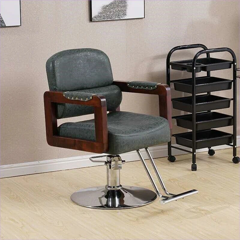 Estetista sedie da barbiere in metallo stilista moderno cosmetico parrucchiere sedie da barbiere ergonomica Silla De barero Salon Equipment