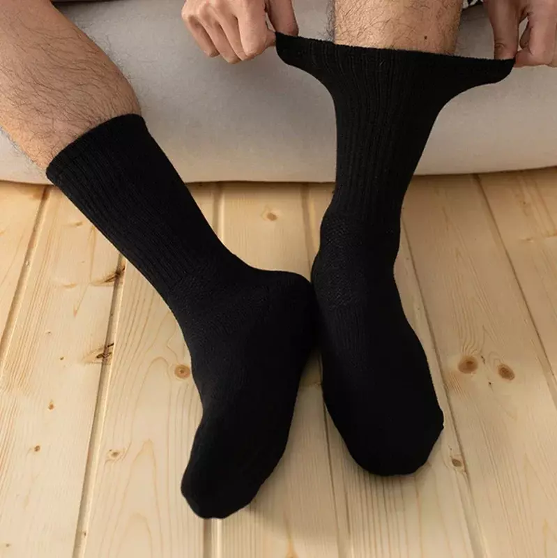2 Paar Heren Voetbal Sokken Handdoek Onderkant Sportsokken Van Hoge Kwaliteit Sokken Wicking Zweet Ademend Rijden Voetbal Mid-Tube Sokken