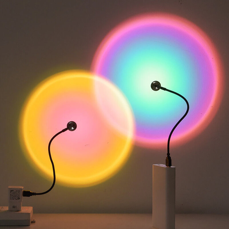 USB-просветильник Тор С закатом, лампа для селфи, цевой вспышка, цветная Лампа для проектора, для фотосъемки Tik Tok