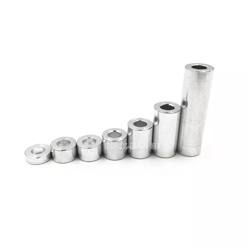 Entretoise ronde en aluminium M5, haute précision, 3mm, 100 "mm, 5mm, 6mm, 1/8" mm, 9mm, 10mm, lot de 1/4 pièces