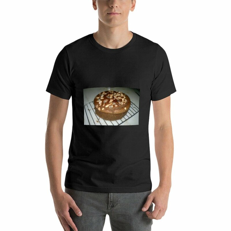 Летняя мужская быстросохнущая футболка с надписью «торт, испечь»