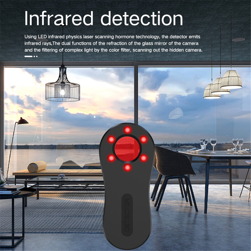 Détecteur de caméra Anti-espion, petit et pratique, précis, sonde infrarouge intelligente, dispositif d'alarme de Protection de la vie privée pour la chambre