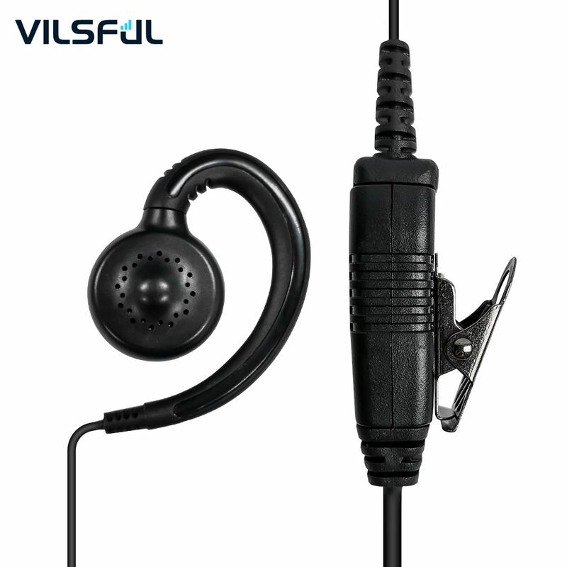 1 контактный G-образный наушник, двухсторонний радиоповоротный наушник с встроенным микрофоном и PTT для Motorola SL2K CLP1010 CLP1040 CLP1060 HKLN4487