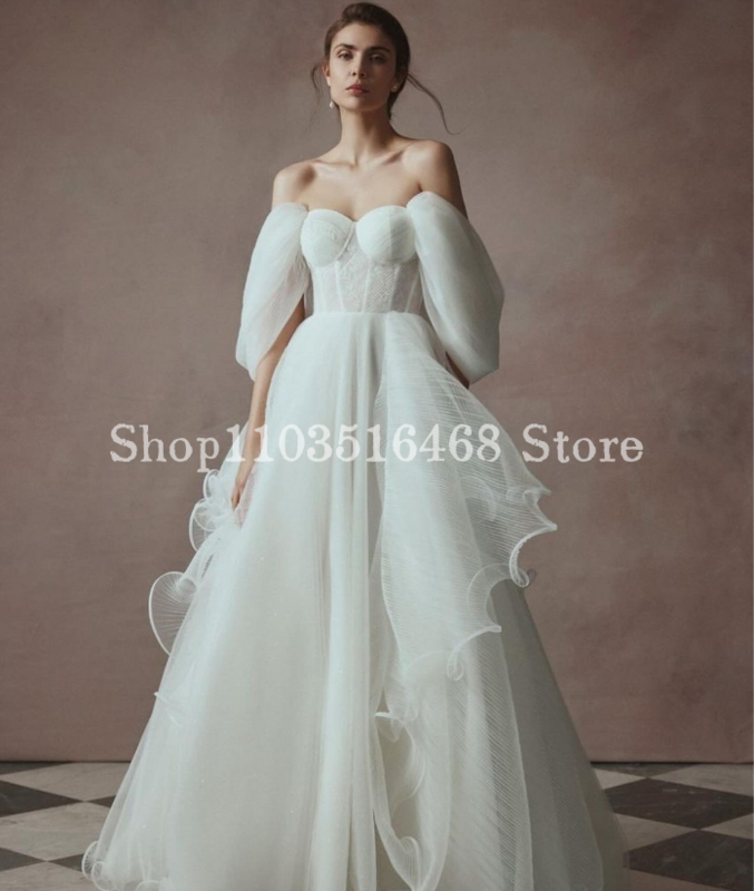 Dream Wedding Dress 2024 For Women Corseted Tulle A-line Strapless Bridal Gowns Formal Wedding Guest Dresses
