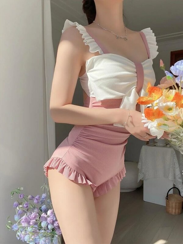 Eendelig Badpak Vrouwen 2023 Nieuwe Bodysuit Strandkleding Monokini Push Up Plus Size Bikini Effen Badkleding Vrouw