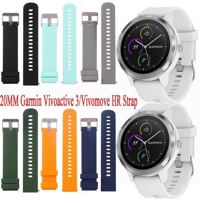 Zegarek dla Garmin Vivoactive 3 / Vivomove HR 20MM inteligentna bransoletka do zegarka pasek na rękę silikonowe akcesoria do zegarków