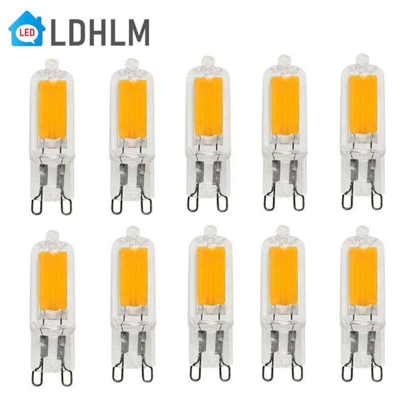 Ampoule LED COB G9, 7W, 9W, 12W, 15W, AC/DC, 12V, 220V, budgétaire, éclairage de lustre, remplacer l'halogène