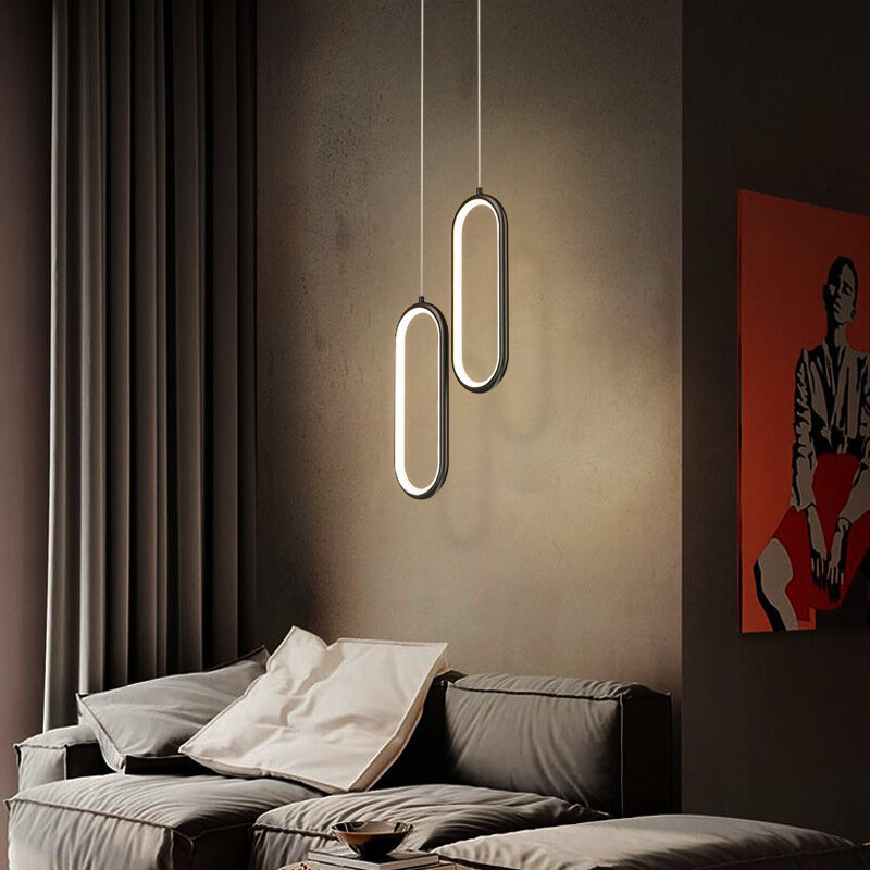 Lampu gantung Led Modern, lampu gantung samping tempat tidur untuk kamar tidur ruang makan ruang makan perlengkapan pencahayaan dalam ruangan