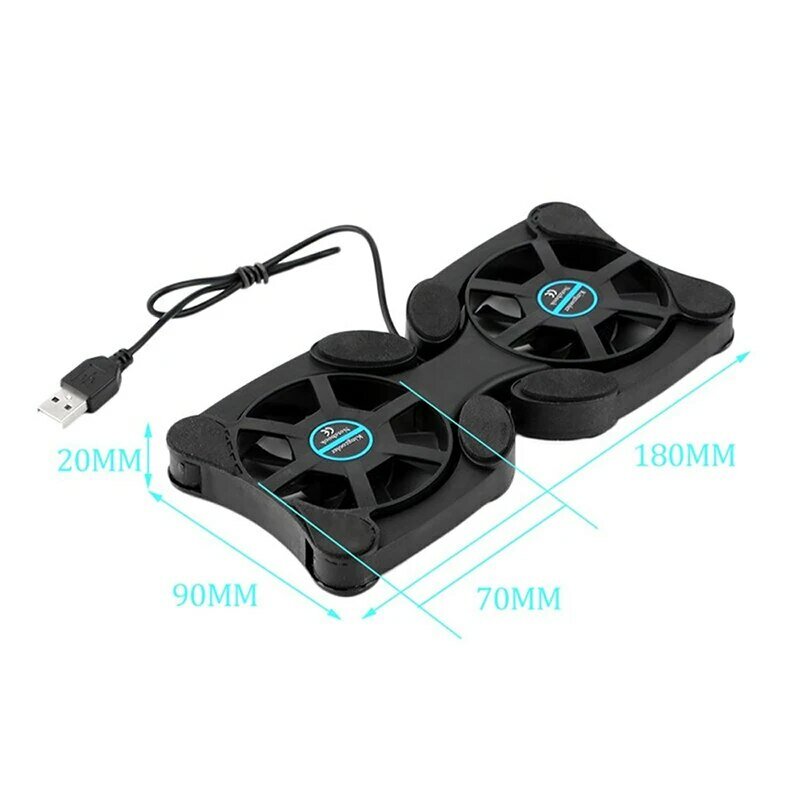 USB Mini Laptop Fan Stand Notebook Foldable Folding Fan Cooler Notebook Cooling Pad Radiator Cooler Master Computer Accessories