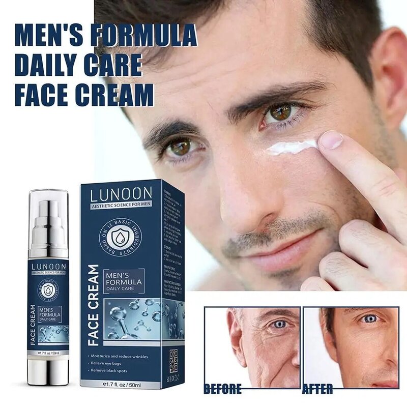 Crème hydratante anti-âge à l'acide hyaluronique pour hommes, répare les poches sous les yeux, raffermissant, soins du visage, livraison directe, 50ml