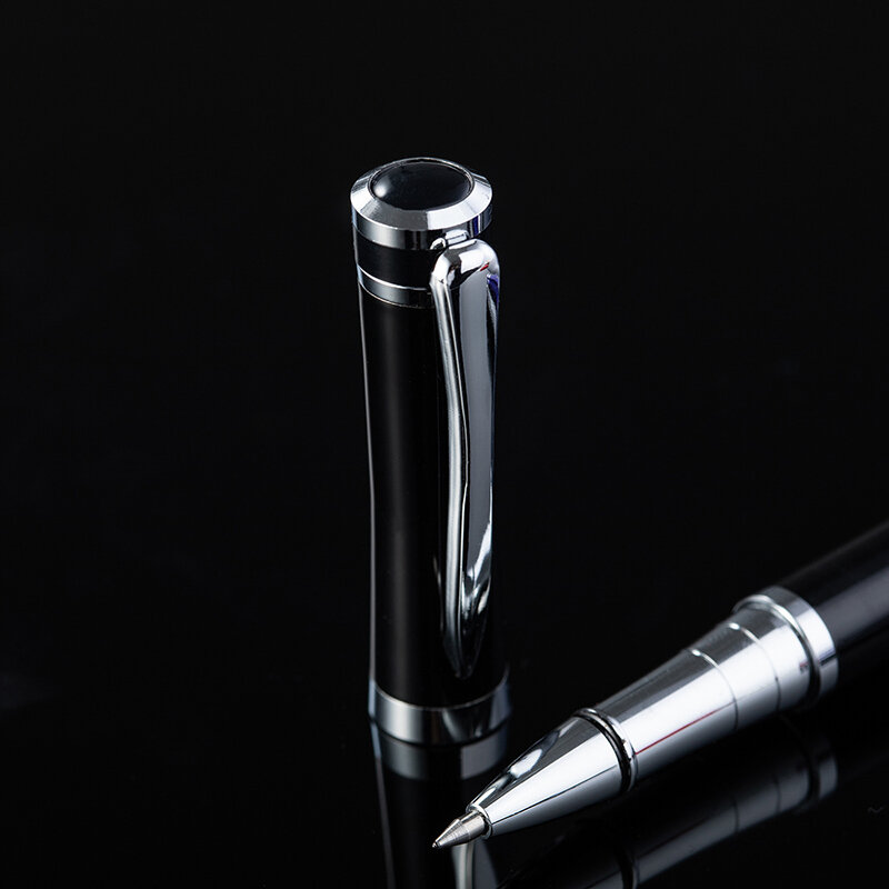 عالية الجودة كامل المعادن العلامة التجارية الأسطوانة قلم حبر جاف رجال الأعمال توقيع الكتابة القلم شراء 2 إرسال هدية