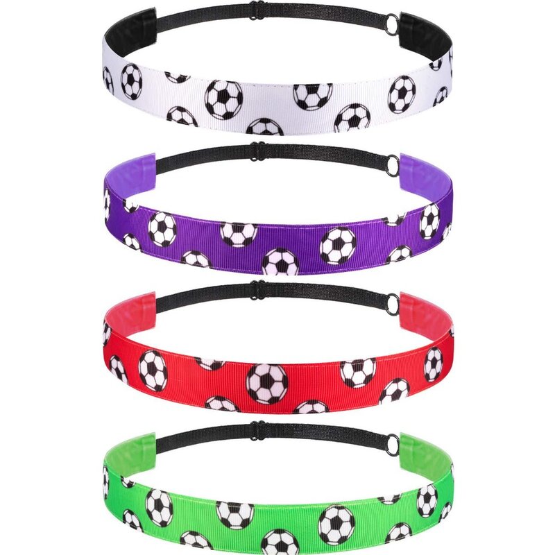 1pcs No Slip Football Headband New Adjustable Football Printed Sports Head Bands Stretch Elastic Sports Sweatband Girls