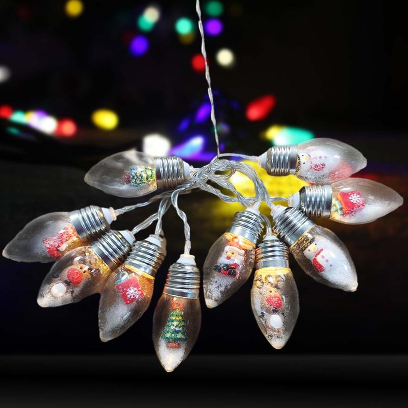 Warm Snowflake LED String Lights para Decorações de Natal, Indoor, Outdoor, Aniversário, Festival, Halloween