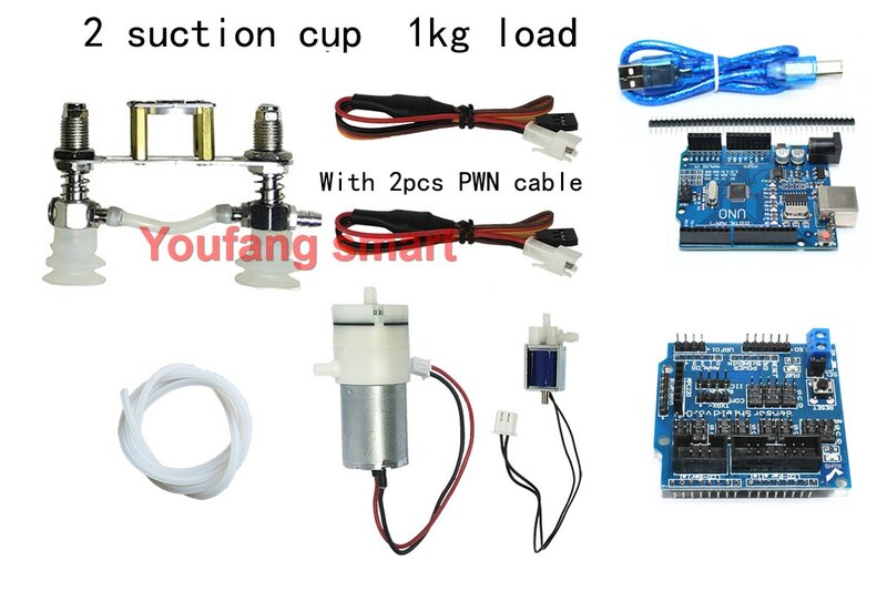 Pompa udara Industrial beban 0.3/1/10/20kg, katup Solenoid UNTUK Arduino lengan Robot kabel PWM kabel UNO dapat diprogram Kit DIY