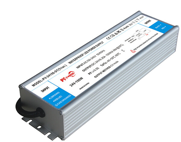 Alimentatore Led dimmerabile Triac 24V di alta qualità 150W per scatola di illuminazione