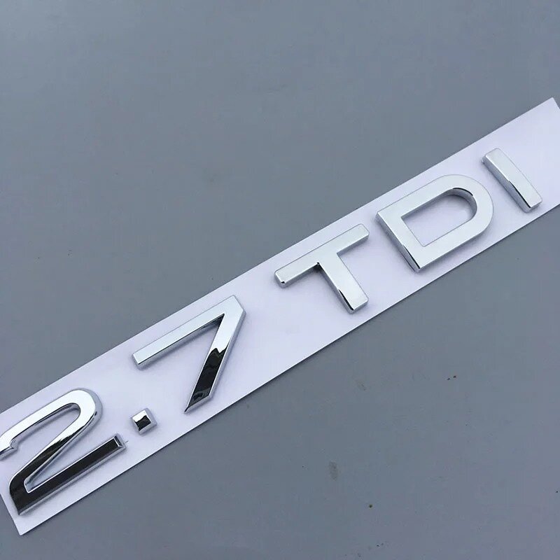3D ABS 자동차 후면 트렁크 스티커, 2.0 2.5 2.7 3.0 4.0 TDI 30 35 40 45 50 55 TDI 엠블럼, 아우디 A1 A3 A4 A5 A6 A7 A8 Q2 Q3 Q5 Q7 TT용