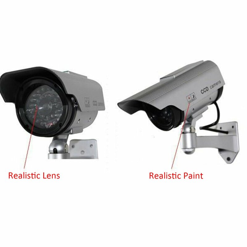Cámara CCTV LED de energía Solar, cámara de seguridad falsa para exteriores, vigilancia simulada de alta calidad, gran oferta