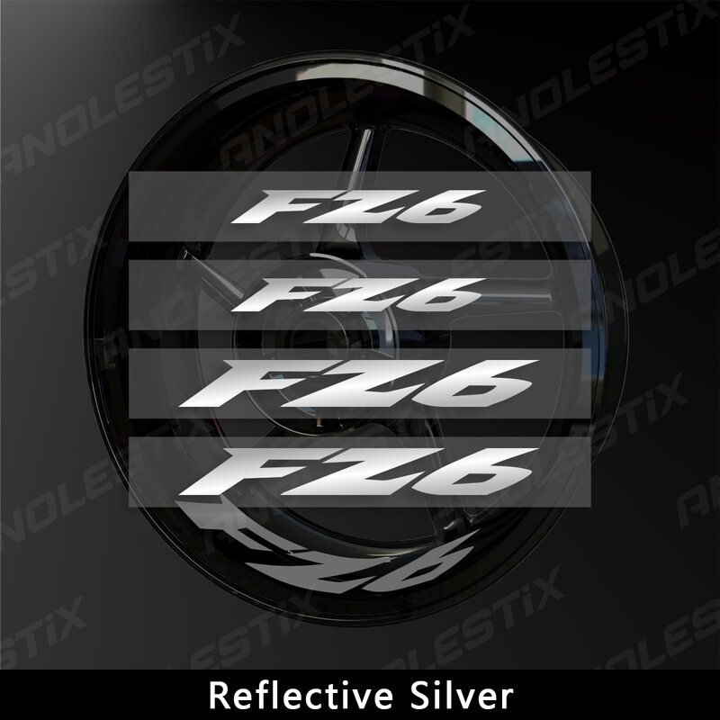 AnoleStix Reflective Motorcycle Wheel Sticker Hub Decal Rim Stripe Tape For YAMAHA FZ6 600 2019 2020 2021 2022 2023