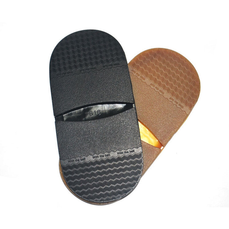 1pair DIY Replacement Thicken Anti Slip Protector Rubber Soft Flat Heel Elastic Outsole Repair Shoe Soles Men Women