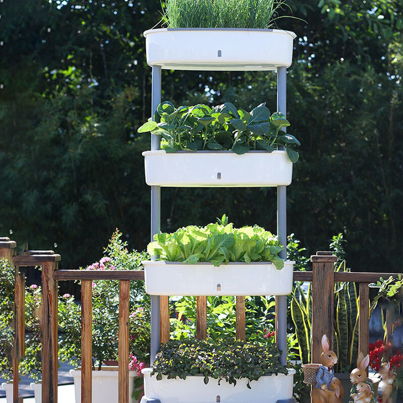 野菜や庭の栽培用の垂直水耕栽培プランターシステム,大型多層プランター,作物ポットキット