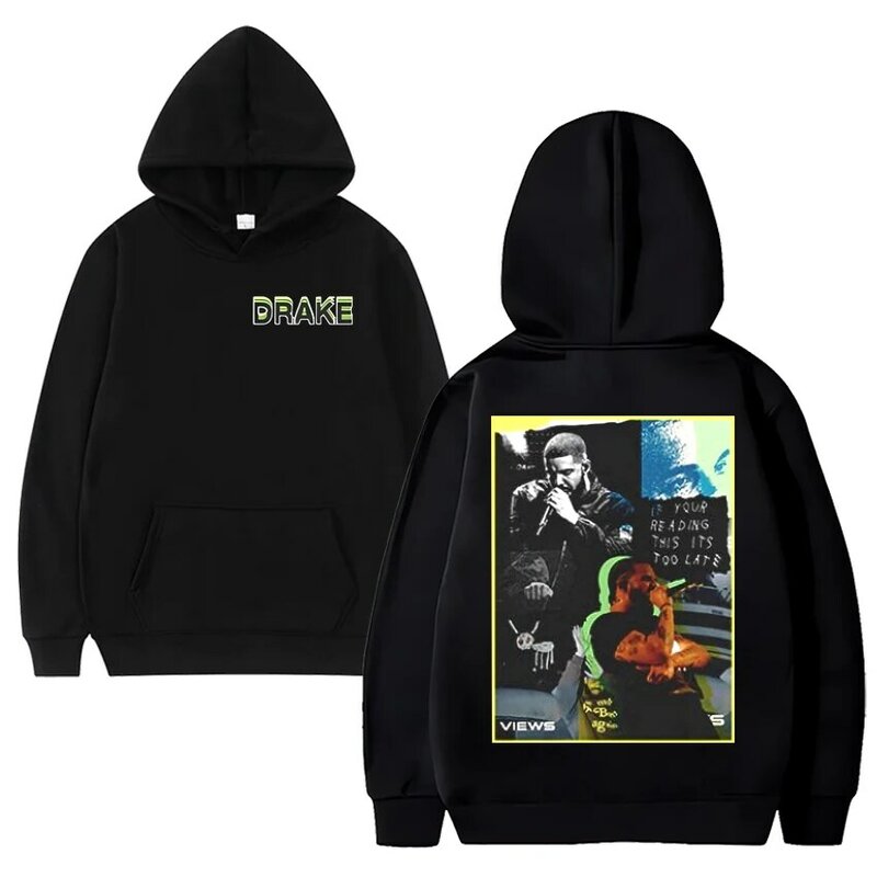 Rapper Drake inspiriert Album Cover 90er Jahre Hip Hop Hoodie Männer Frauen y2k Casual Fashion Langarm Pullover Unisex Fleece Sweatshirts