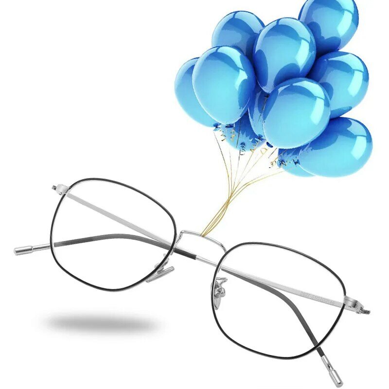 Металлическая оправа простые очки для мужчин и женщин круглая оправа для очков для бровей фотохромные очки с защитой от синего света
