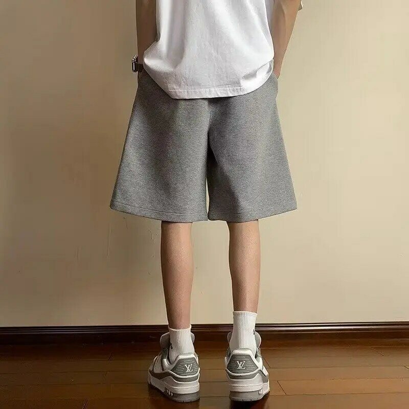 Celana pendek kerja pria, celana Korea kepribadian sederhana fungsional musim panas tipis y2k kasual muda Jalan hip hop olahraga lima titik