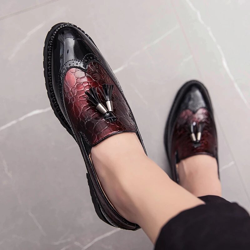 Rozmiar 47 trzy kolory moda buty buty biurowe dla mężczyzn obuwie oddychająca skóra mokasyny mokasyny do jazdy wygodne buty