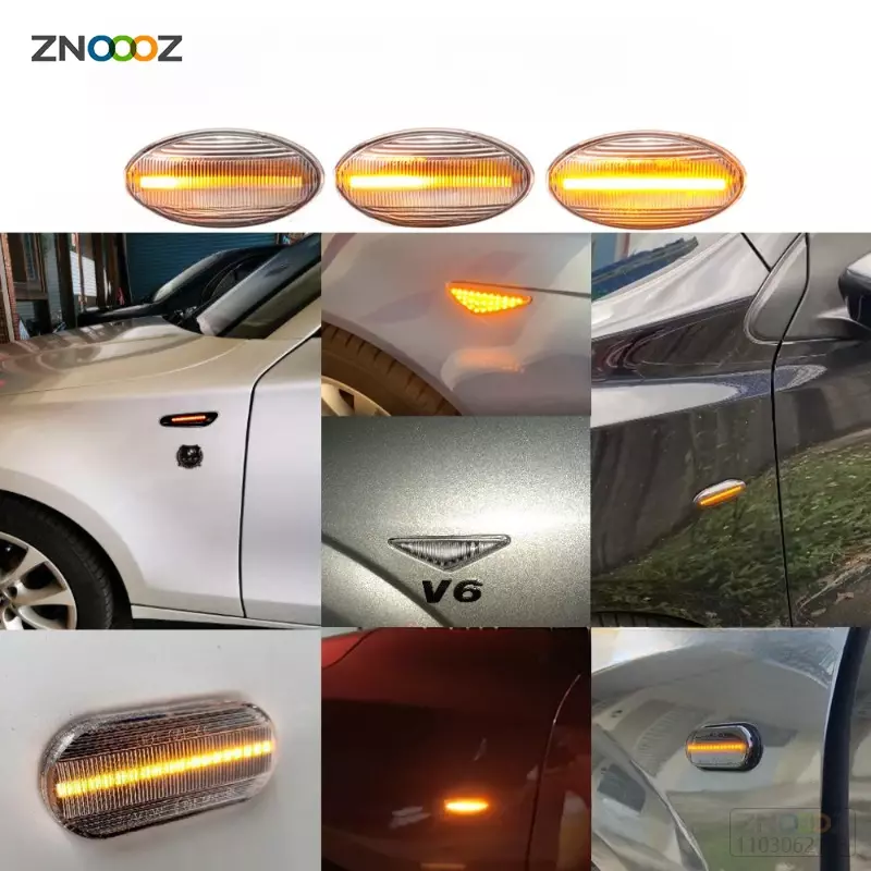 Clignotant latéral dynamique à LED, clignotant séquentiel, indicateur ambre, Suzuki Swift, Jimmy SX4, Alto, Grand Vitara