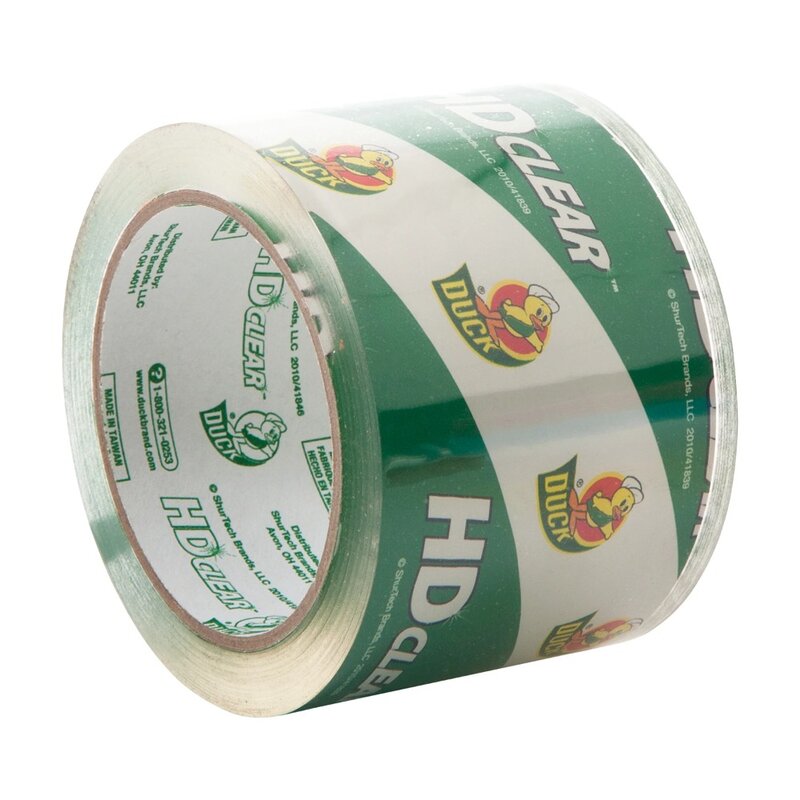 Duck Brand HD Clear Packaging Tape, 3 in. X 54.6 yd., 6 paquets