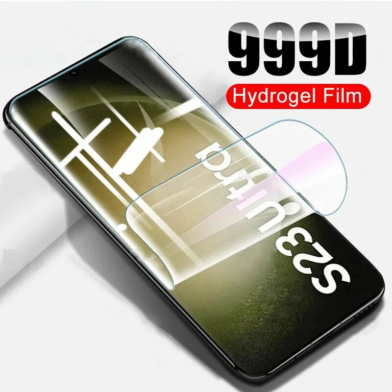 Filme protetor de tela completo para Samsung Galaxy S23 S21 Plus S22 Ultra FE S20 S10 S9 Filme de hidrogel não vidro