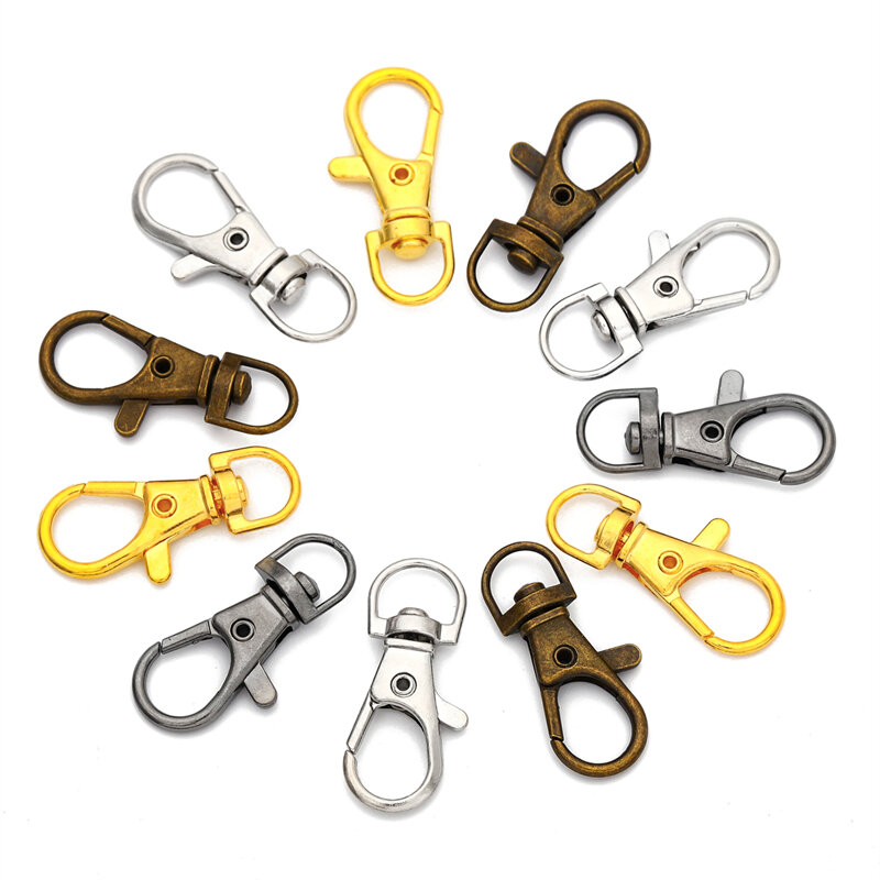 Split Key Ring Swivel Lobster Clasp Connector, Bag Belt, Dog Chains, DIY Jewelry Making Findings, 5Pcs, 20Pcs