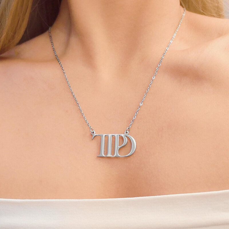Taylor the Swift TTPD Pendant Necklace Stainless Steel New Music Album Chokers the Eras Tour Jewelry Gifts for Women Girls Fans