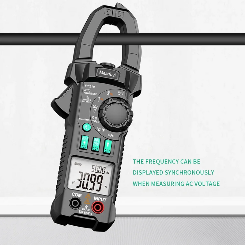 Mastfuyi digital clamp meter dc/ac strom 6000 zählt multimeter ampere meter spannungs tester auto ampere hz kapazität ncv ohm test