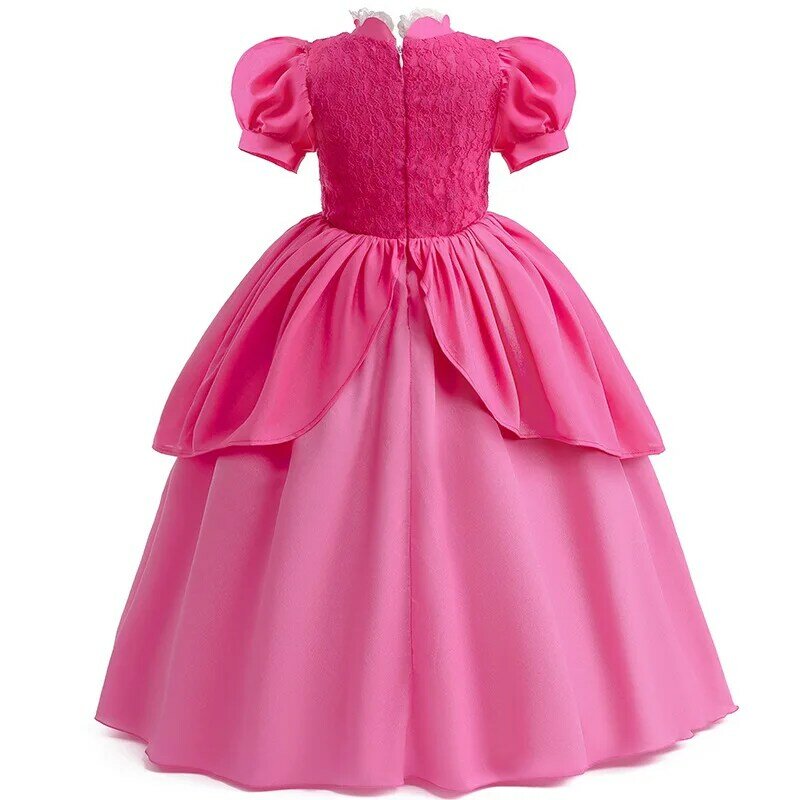 Peach Princess Cosplay Dress Girl Role Playing Costume Birthday Party Stage Performace Outfits Carnival Fancy Kids' dresses