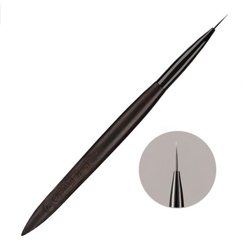 Nylon Bristle Nail Pen Soft Bristle Diy Nail Art Pen Wooden Handle Manicure Brush for Non-shedding Nail Painting Drawing Nail