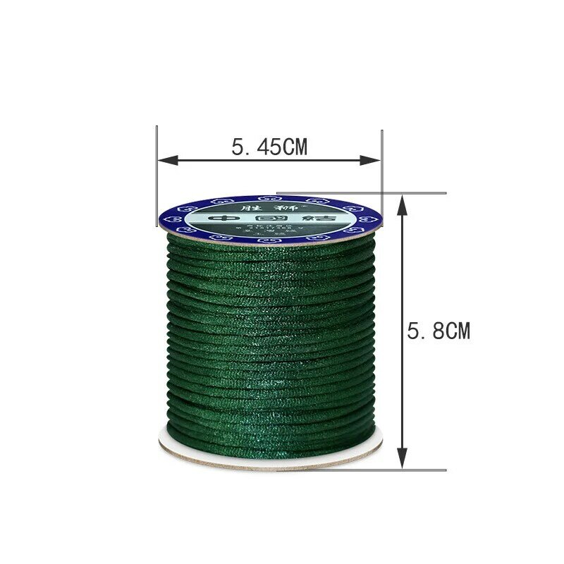 1.5/2/2.5mm Korea Rope String Thread Satin Nylon Trim Rattail Cord Chinese Knot Wire for DIY Braided Bracelet Jewelry Making