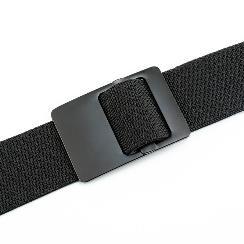 Elastic Knitted Belt Metal Alloy Buckle For Men And Women's Leisure Versatile Nylon Outdoor Sports Tactical Belts Cinturones