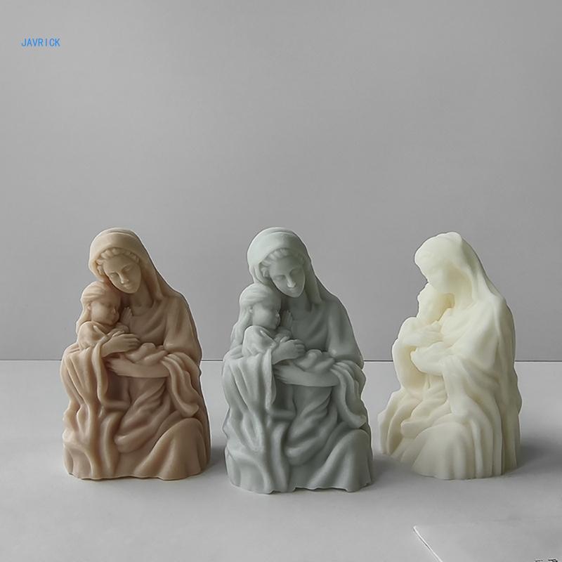 Molde silicone tamanho família flexível para vela artesanal criativo criança abraçando molde para cerimônias religiosas e