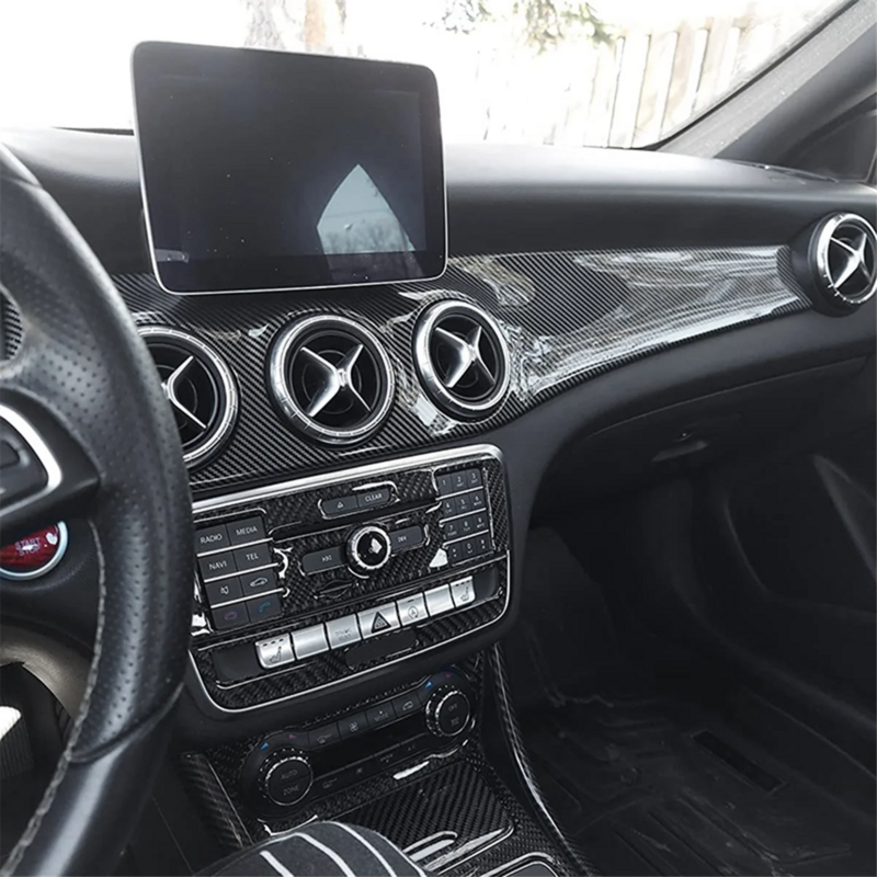 Lhd Armaturen brett zentrale Wechselstrom steckdose Verkleidung Streifen abdeckung für Mercedes Benz W176 Cla C117 Gla X156 2015-2018, b