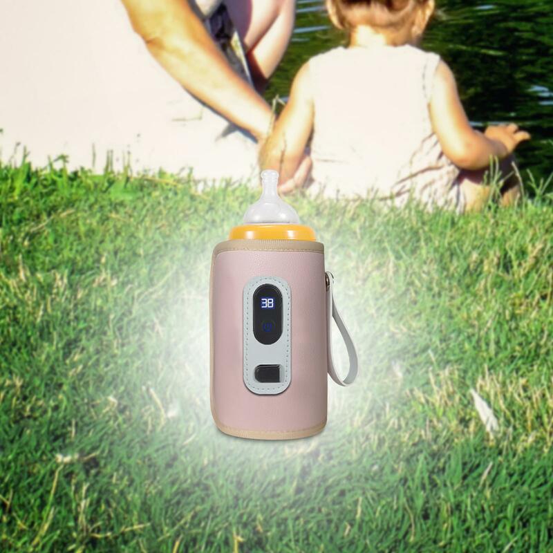 Mug pemanas susu USB suhu dapat diatur untuk semua botol botol bayi tetap hangat untuk berkemah belanja piknik penggunaan sehari-hari perjalanan