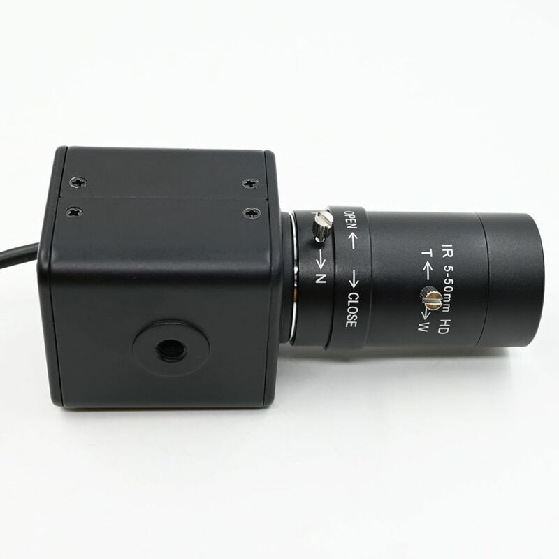 WDR Wide Dynamic 5MP USB Box Camera per riunioni di insegnamento Video 2592x1944 30fps con obiettivo CS varifocale da 5-50mm Plug And Play