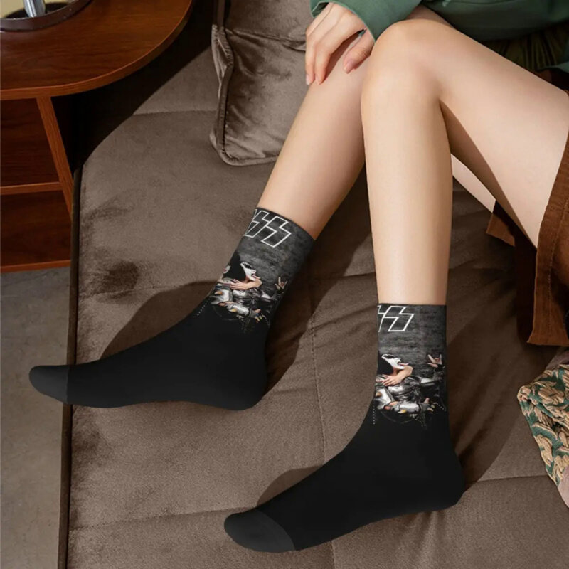 Verrückte Rock Kiss Band Zeug Socken flexible Sport lange Socken weich für Frauen Geschenke