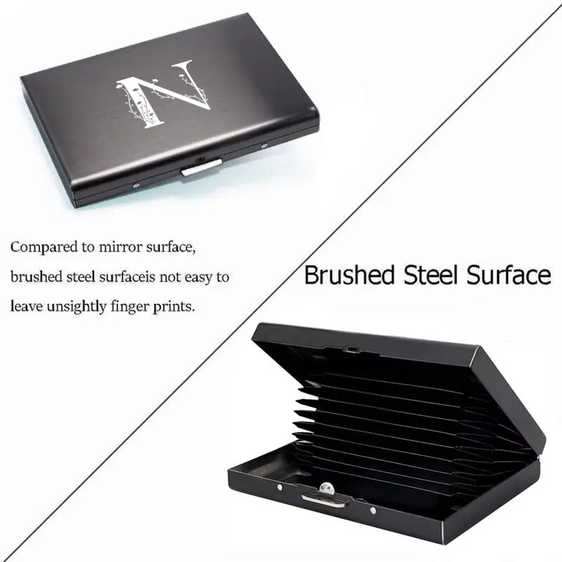Printed aluminum alloy credit card clip for protection, travel ID card clip, women's wallet, metal box, portable card