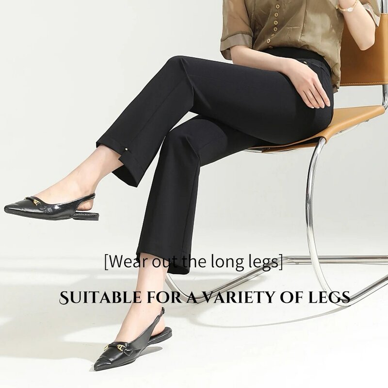 Женские брюки-клеш, расклешенные брюки в Корейском стиле, новинка 2024